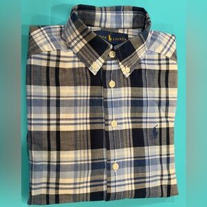 Preowned Polo Ralph Lauren Boys Plaid Button-Down Shirt Size S (8) “Like New”